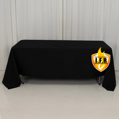 Premium Black Polyester Rectangular Tablecloth Premium Black Polyester Rectangular Tablecloth