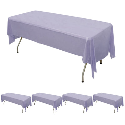 Lavender Lilac Rectangle Plastic Table Covers, 54"x108" Lavender Lilac Rectangle Plastic Table Covers, 54"x108"