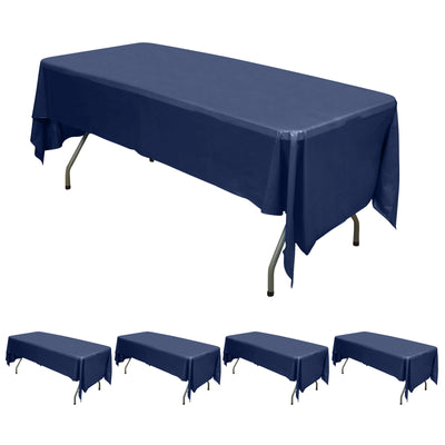 Durable Navy Blue Rectangle Plastic Tablecloths Durable Navy Blue Rectangle Plastic Tablecloths