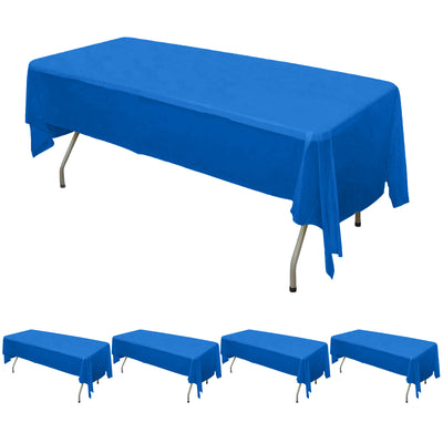 Royal Blue Rectangle Plastic Table Covers, 54"x108" Royal Blue Rectangle Plastic Table Covers, 54"x108"
