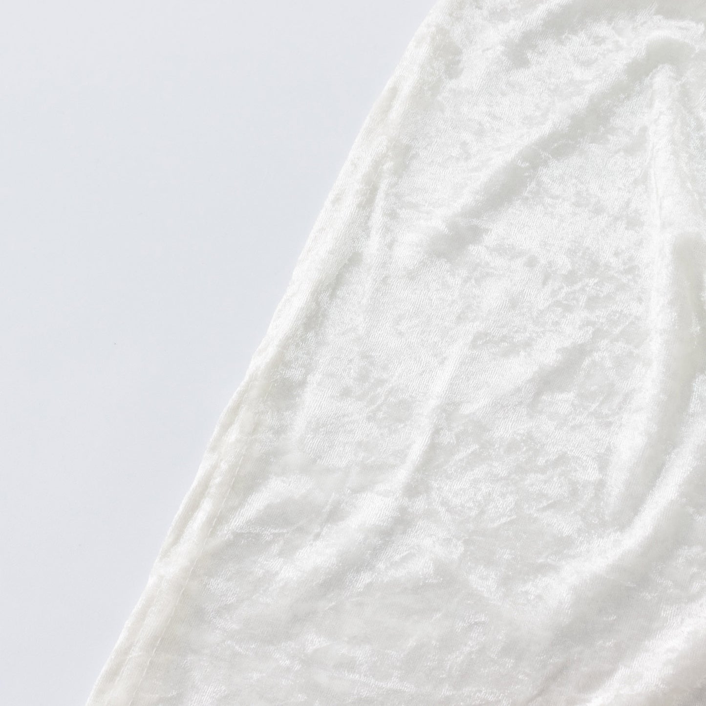 6ft White Crushed Velvet Spandex Fitted Rectangular Table Cover