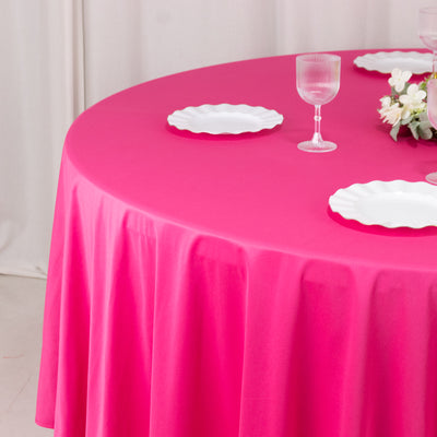 Styling with Fuchsia Polyester Tablecloths Styling with Fuchsia Polyester Tablecloths