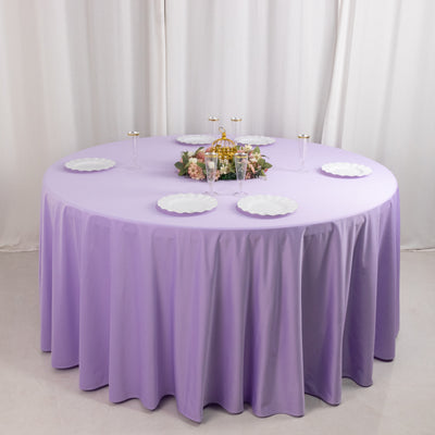 Elegant Wrinkle-Free Lavender Scuba Tablecloth Elegant Wrinkle-Free Lavender Scuba Tablecloth