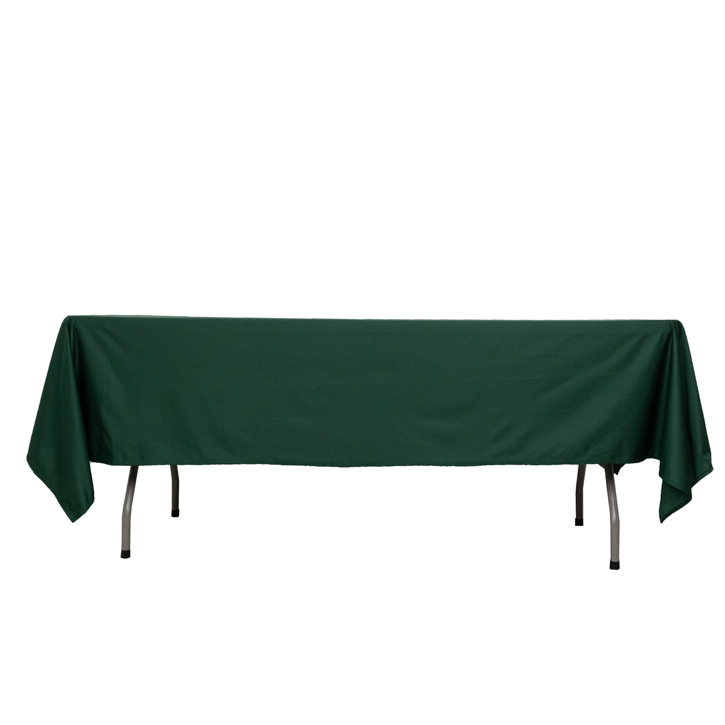 60"x102" Hunter Emerald Green Scuba Wrinkle Free Rectangular Tablecloth, Scuba Polyester Tablecloth