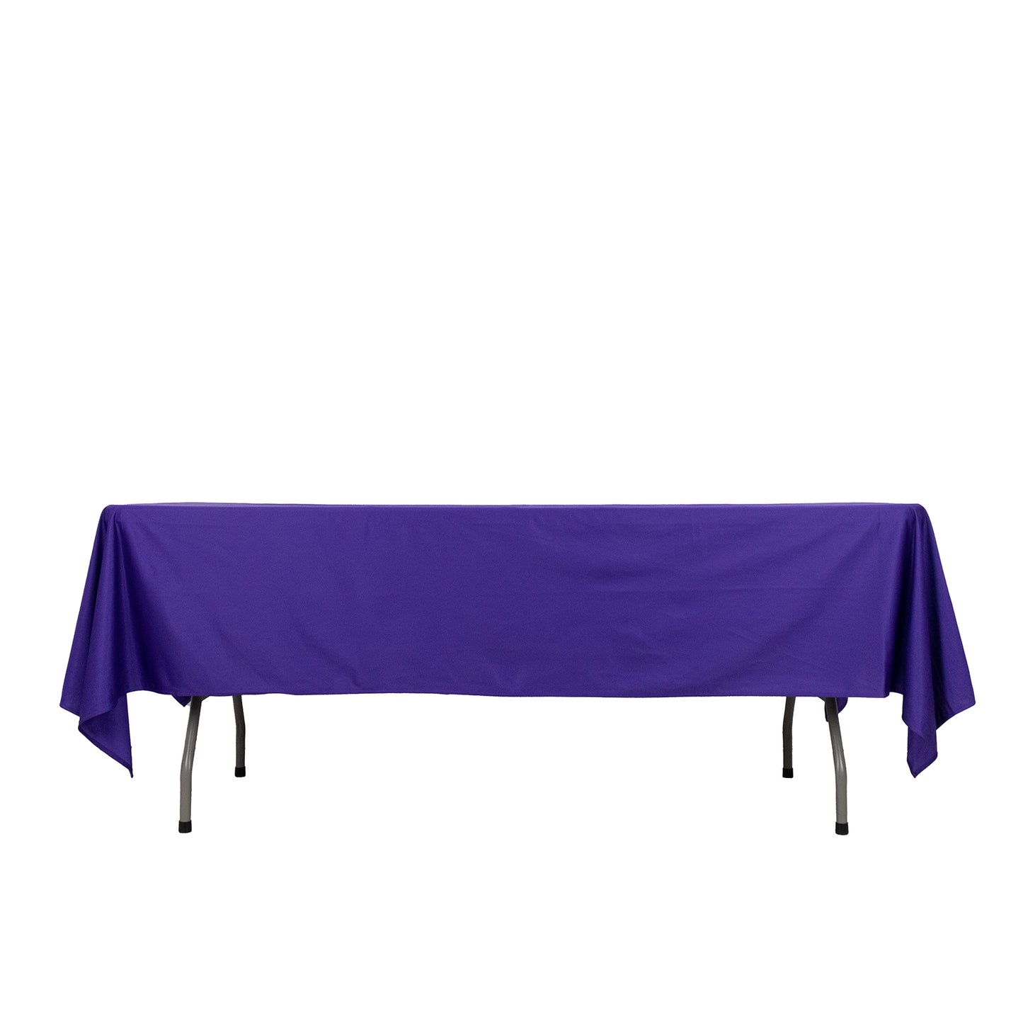 Purple rectangular tablecloth, 60"x102", wrinkle-free scuba polyester.