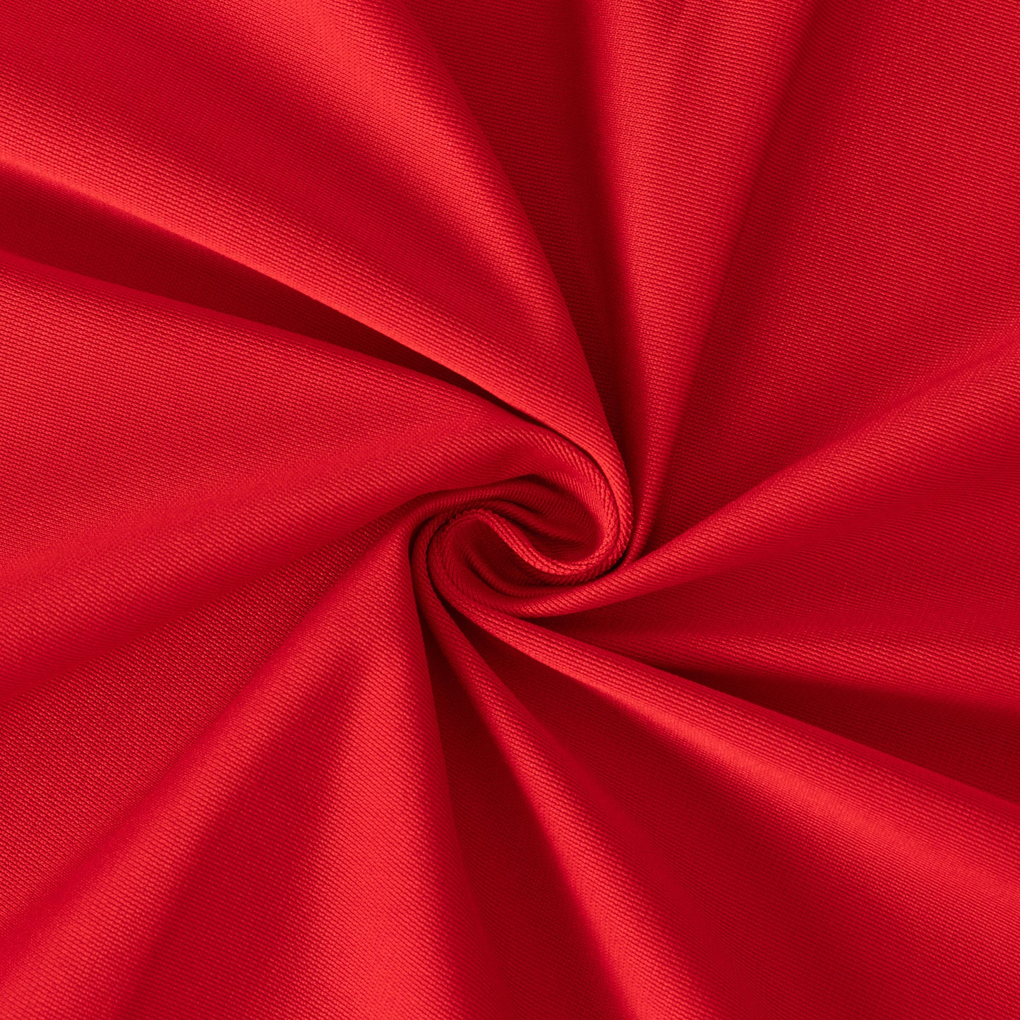 70" Red Scuba Wrinkle Free Square Tablecloth in vibrant red fabric.