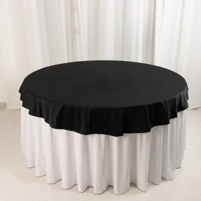 Premium 70" Black Scuba Fabric Table Cloth Premium 70" Black Scuba Fabric Table Cloth