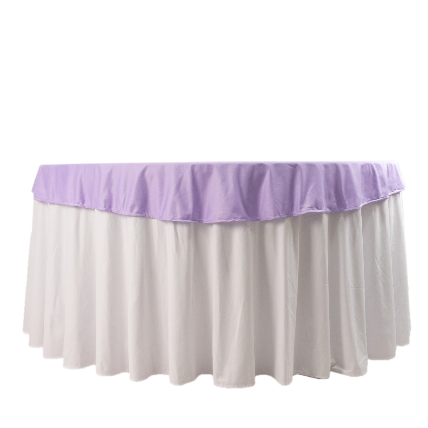 70" lavender round tablecloth, wrinkle-free lilac scuba polyester.