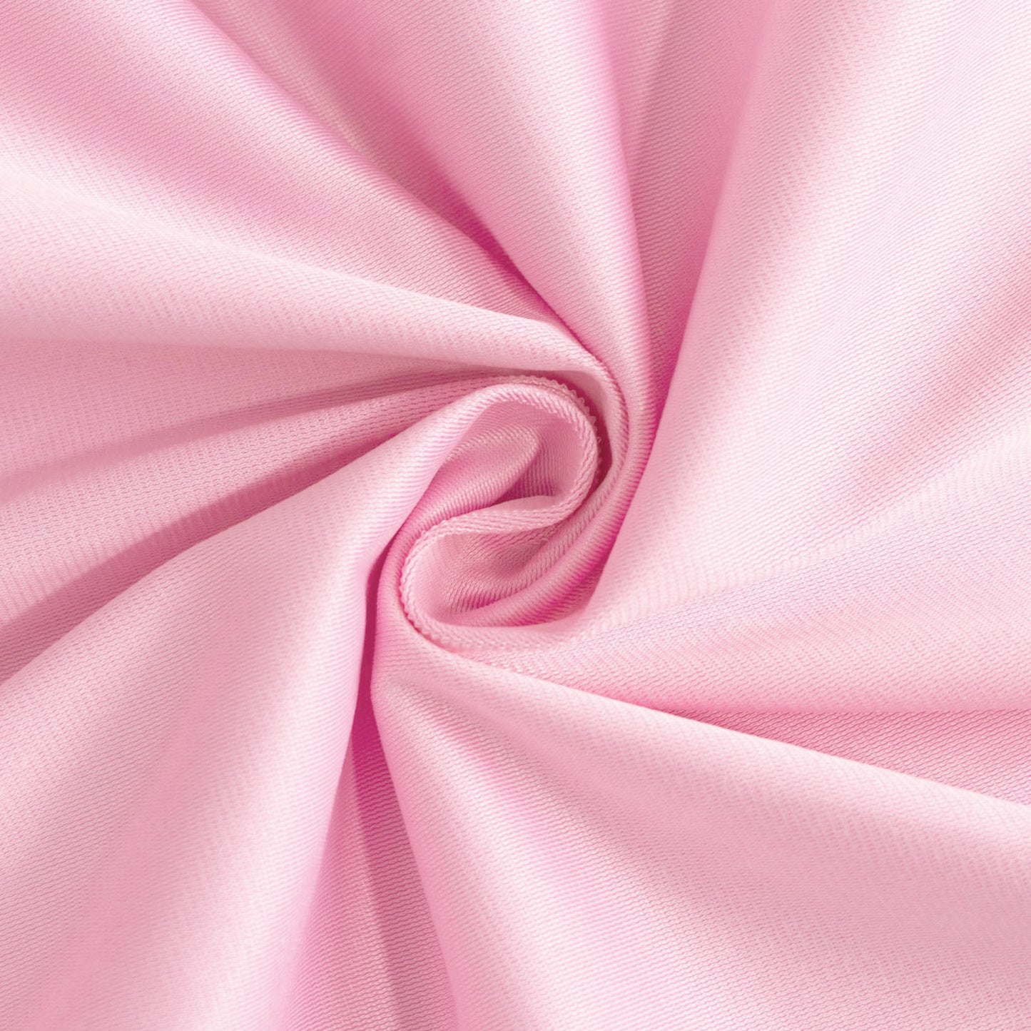 70" pink scuba wrinkle-free round tablecloth made of scuba polyester.