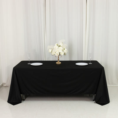 Black Wrinkle-Free Rectangle Tablecloth for Seamless Styling Black Wrinkle-Free Rectangle Tablecloth for Seamless Styling