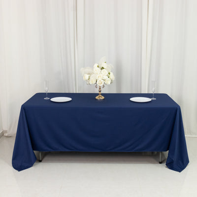 Navy Blue Wrinkle-Free Rectangle Tablecloth for Seamless Styling Navy Blue Wrinkle-Free Rectangle Tablecloth for Seamless Styling