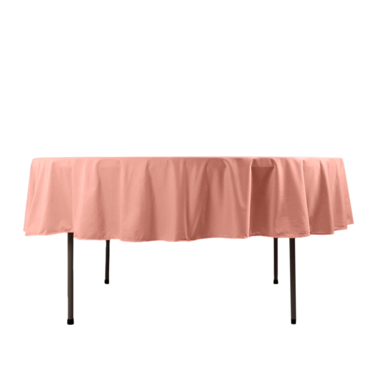 Scuba Round 90" Tablecloth Dusty Rose - Wrinkle Free & Stain Resistant Table Cover