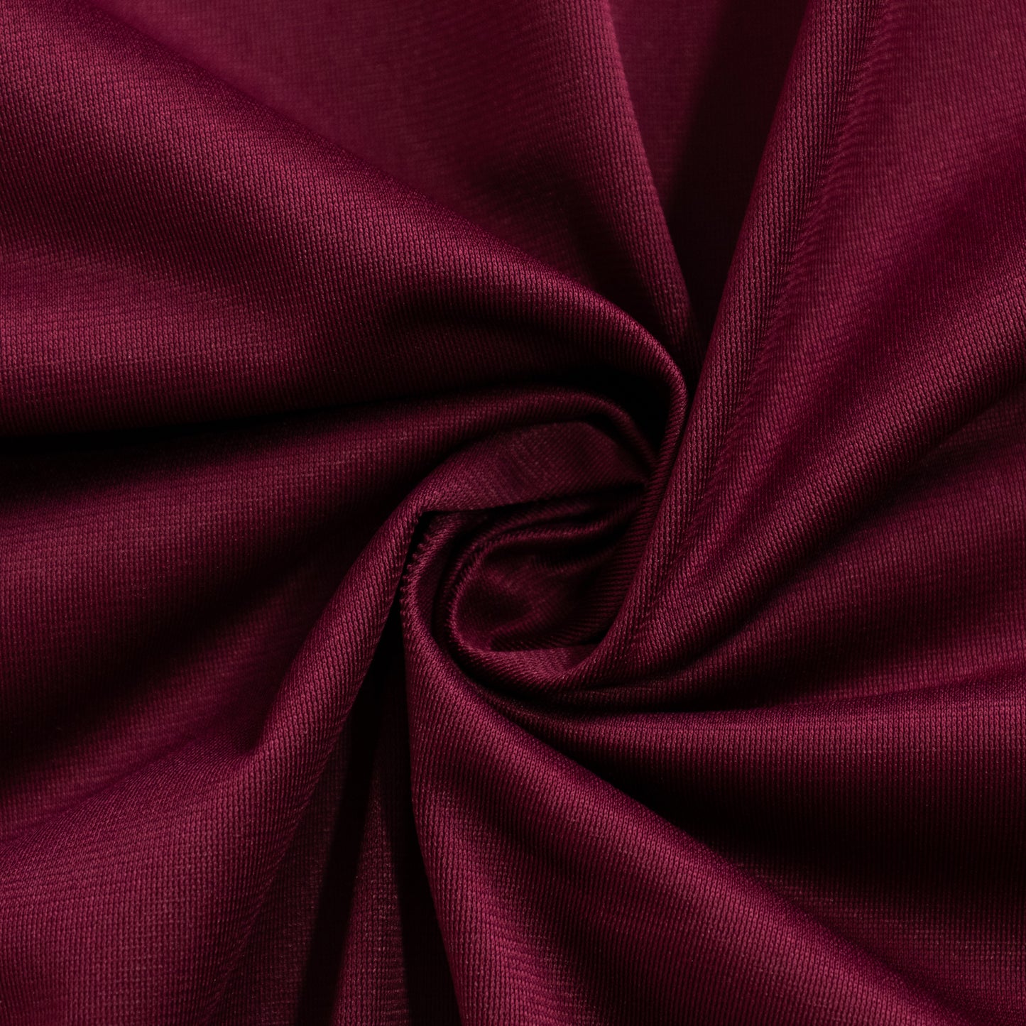 Burgundy scuba wrinkle-free round tablecloth fabric close-up.