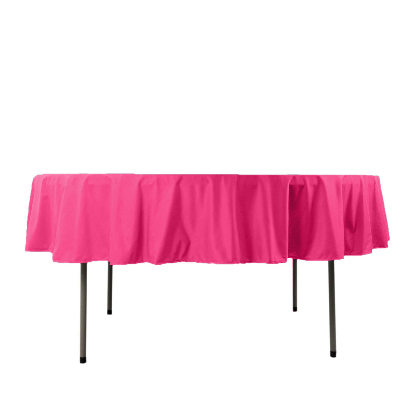Scuba Round 90" Tablecloth Fuchsia - Wrinkle Free & Stain Resistant Table Cover
