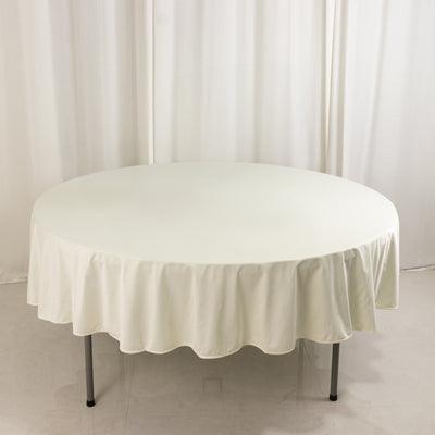 90" Round Ivory Scuba Fabric Table Cloth 90" Round Ivory Scuba Fabric Table Cloth