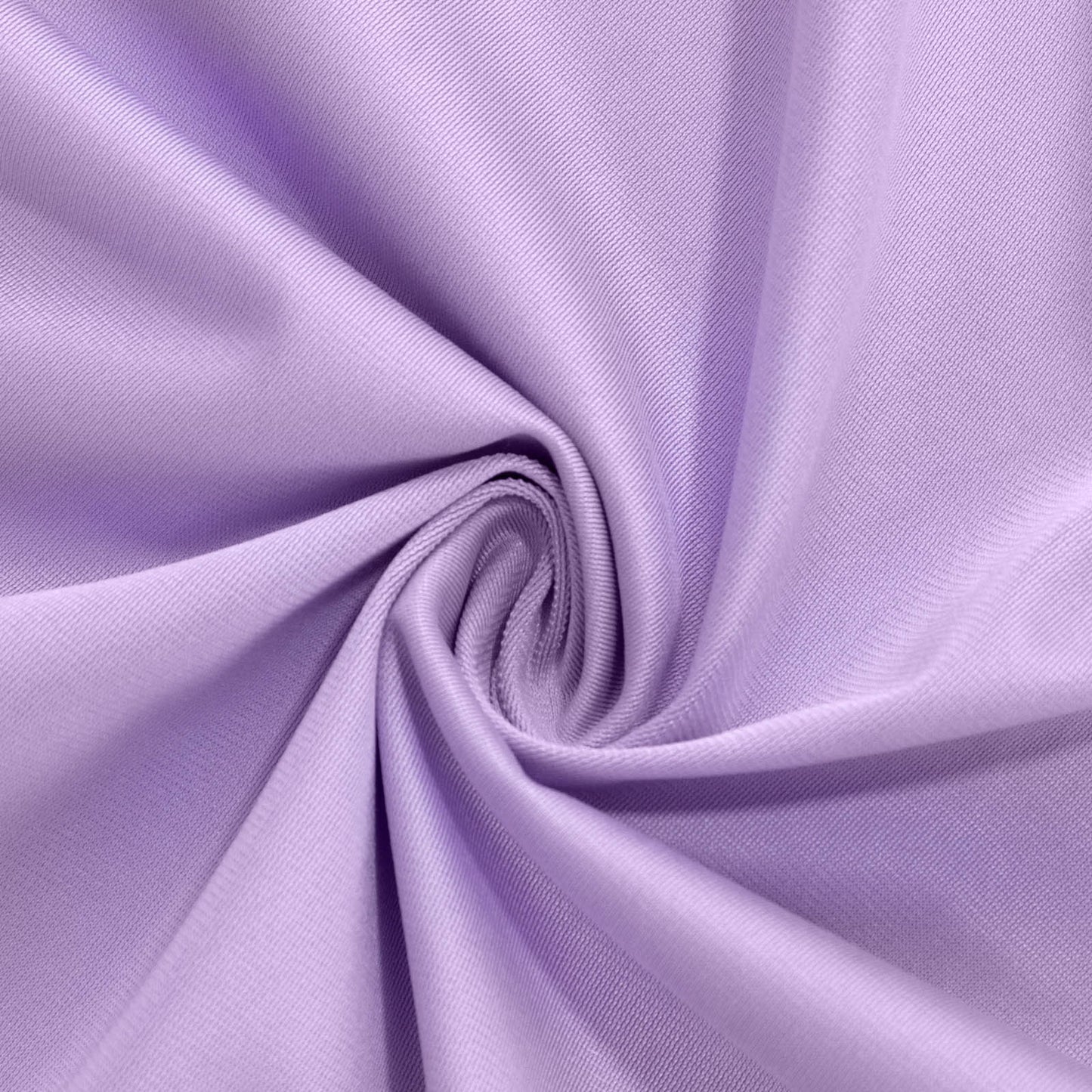 90" lavender scuba wrinkle free round tablecloth in lilac color.