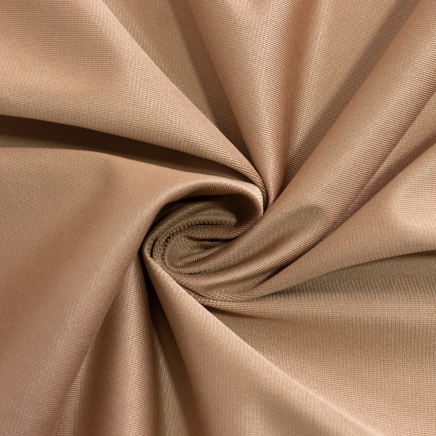 Nude scuba wrinkle-free round tablecloth, perfect for elegant settings.