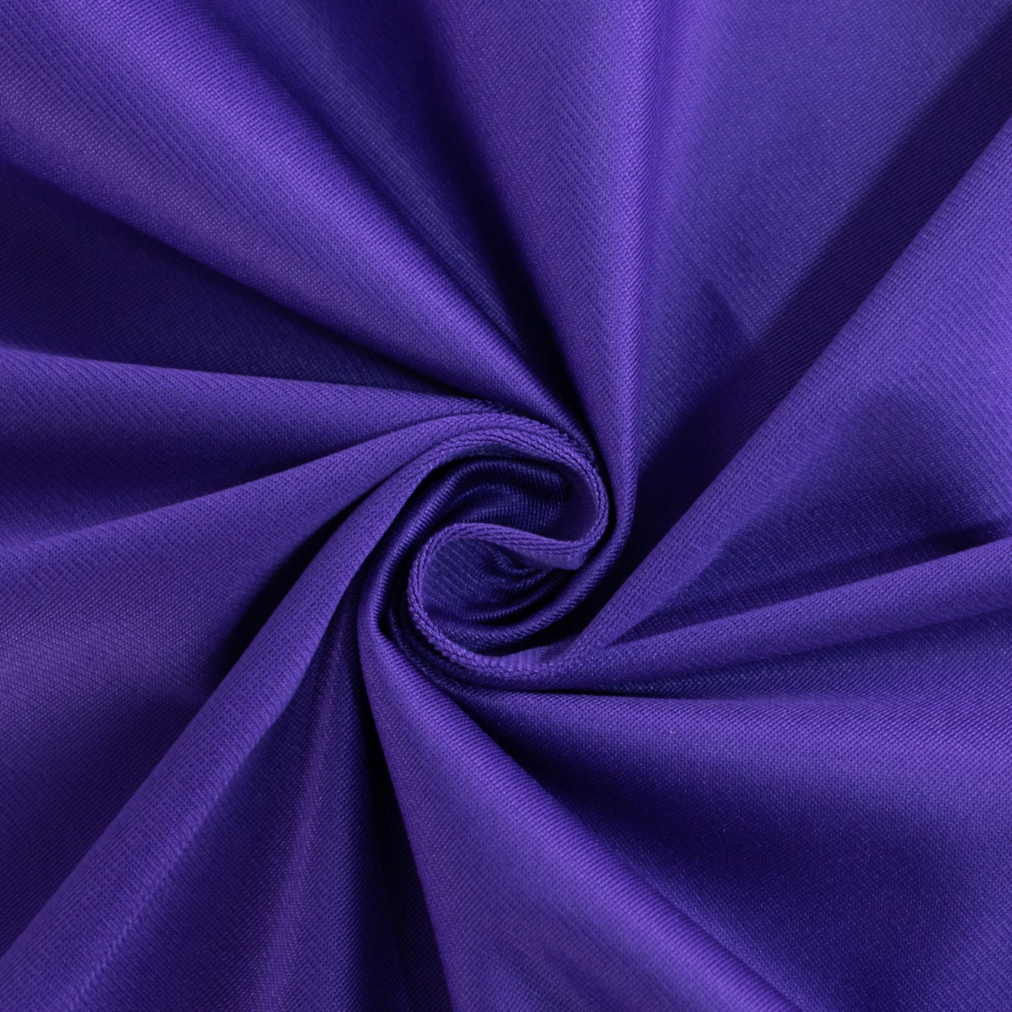 90" Purple Scuba Wrinkle Free Round Tablecloth in vibrant purple fabric.