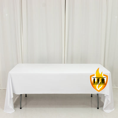 White Scuba Polyester Tablecloth 60x126 White Scuba Polyester Tablecloth 60x126