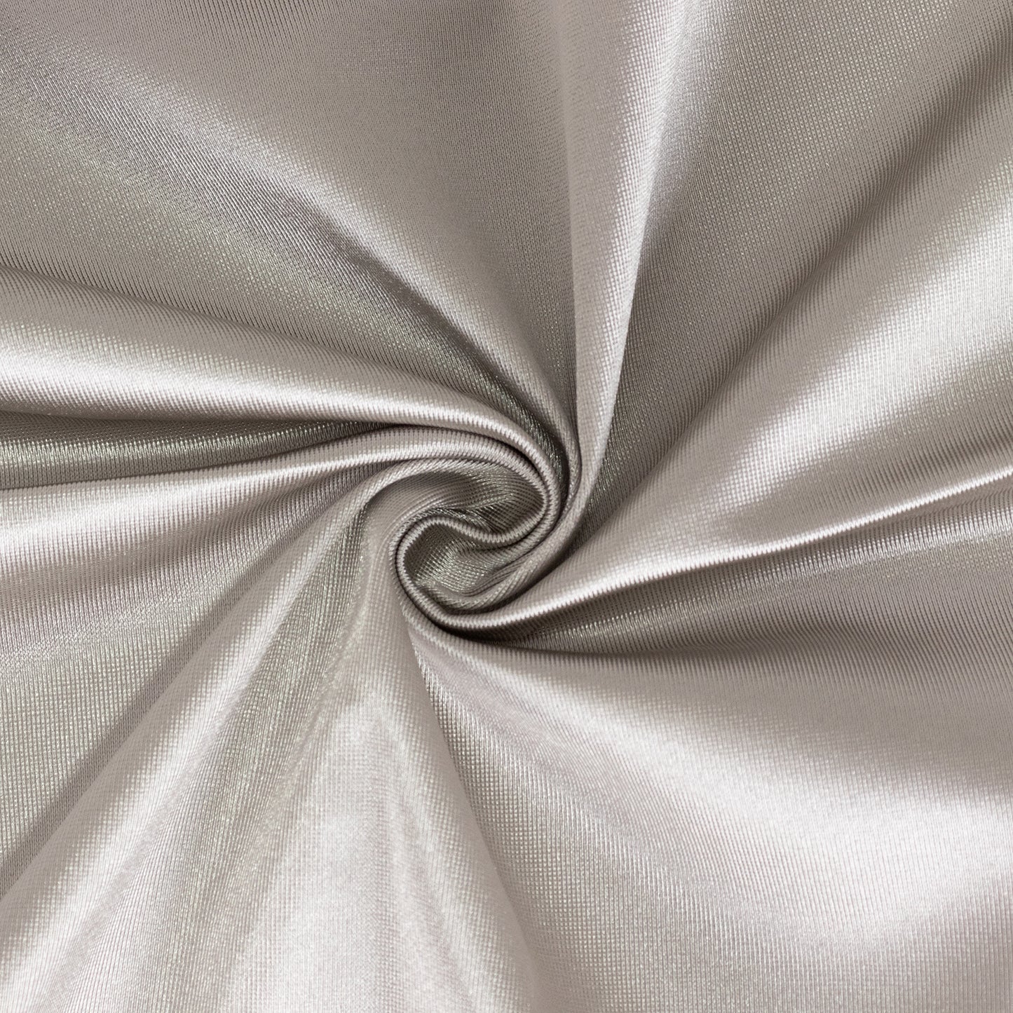 Shimmer silver wrinkle-free polyester tablecloth fabric close-up. #whtbkgd