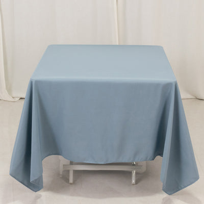 Premium Dusty Blue Polyester Square Tablecloth Premium Dusty Blue Polyester Square Tablecloth