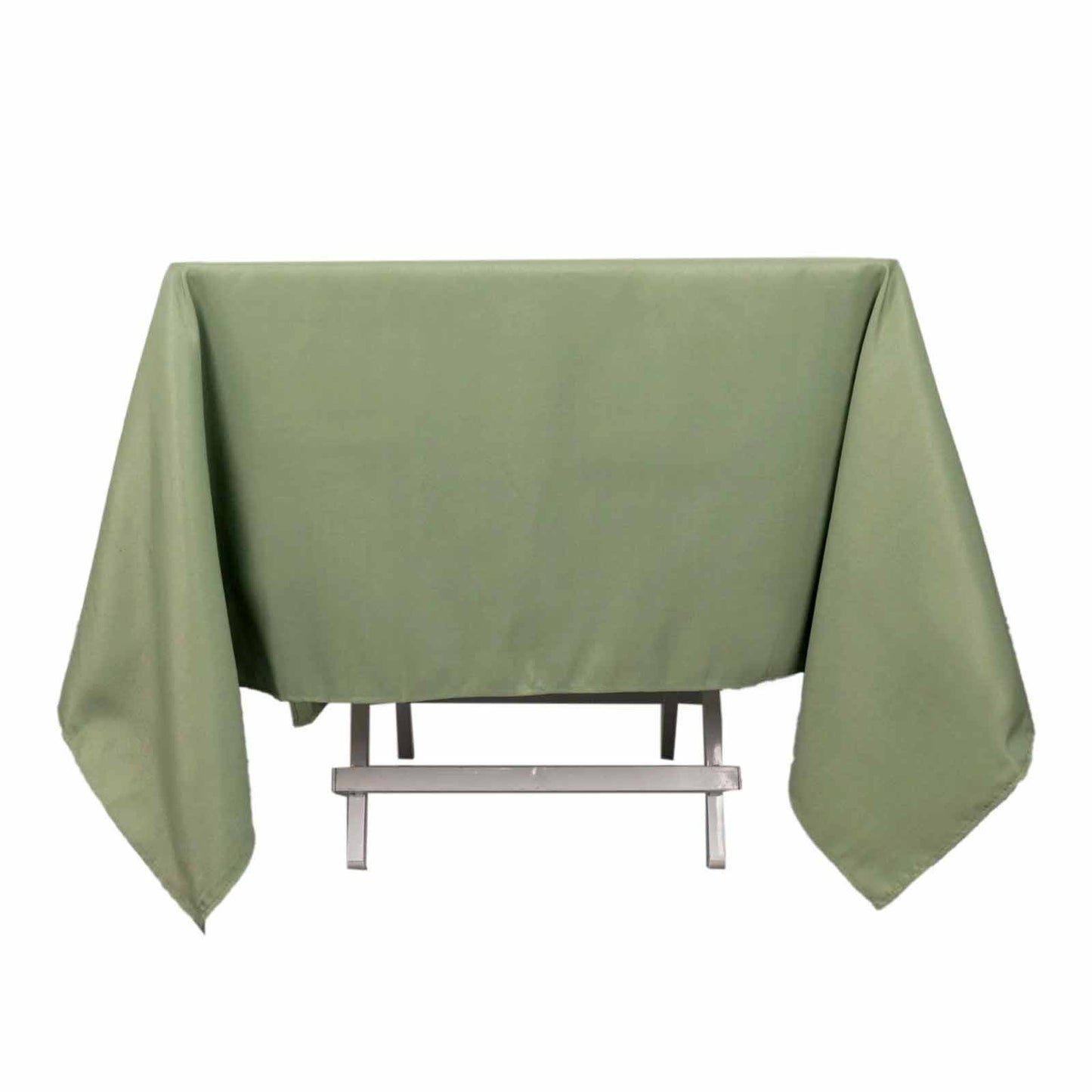 70"x70" Dusty Sage Green Premium Seamless Polyester Square Tablecloth - 220GSM