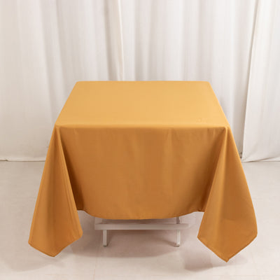 Premium Gold Polyester Square Tablecloth Premium Gold Polyester Square Tablecloth