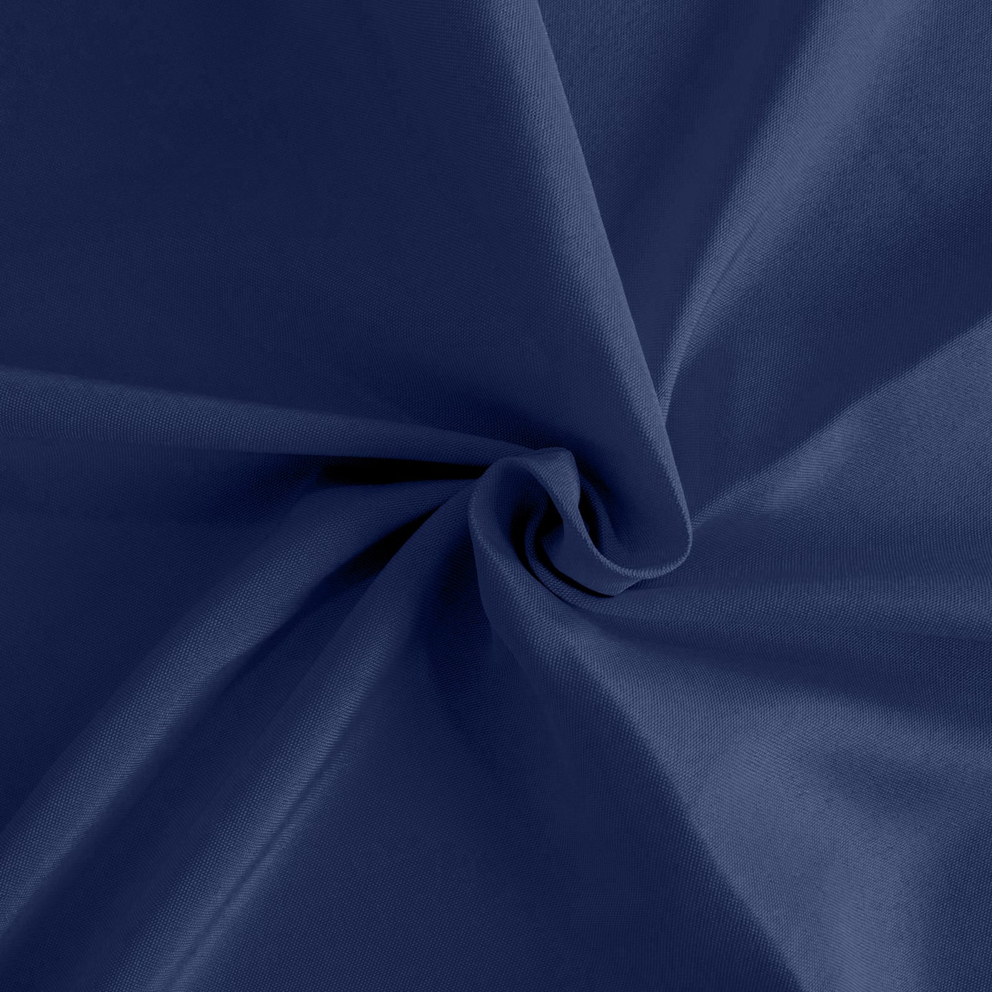 Navy blue premium seamless polyester table overlay fabric.