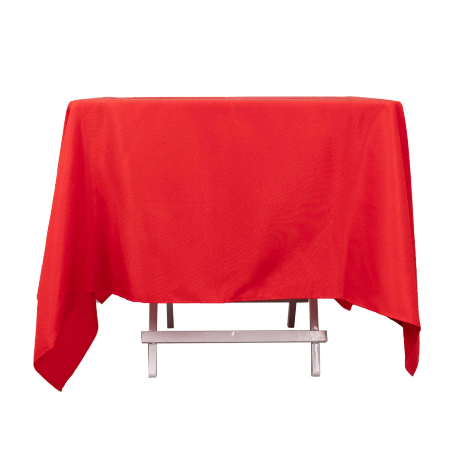 70"x70" Red Premium Seamless Polyester Square Tablecloth - 220GSM