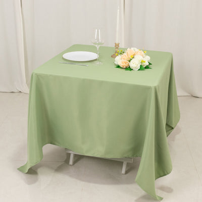 Fancy Sage Green Polyester Tablecloth Fancy Sage Green Polyester Tablecloth