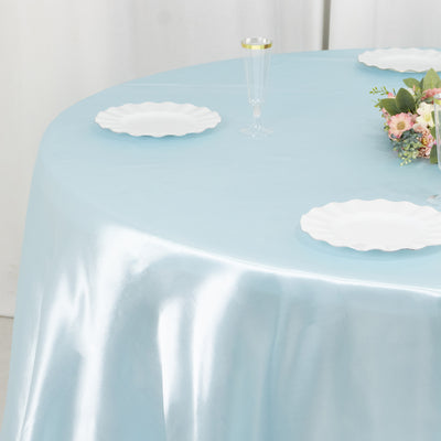Seamless Round Blue Satin Tablecloth: The Key to a Perfect Table Decor Seamless Round Blue Satin Tablecloth: The Key to a Perfect Table Decor