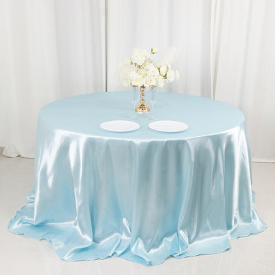 Durable and Easy to Care For Blue Satin Tablecloth Durable and Easy to Care For Blue Satin Tablecloth