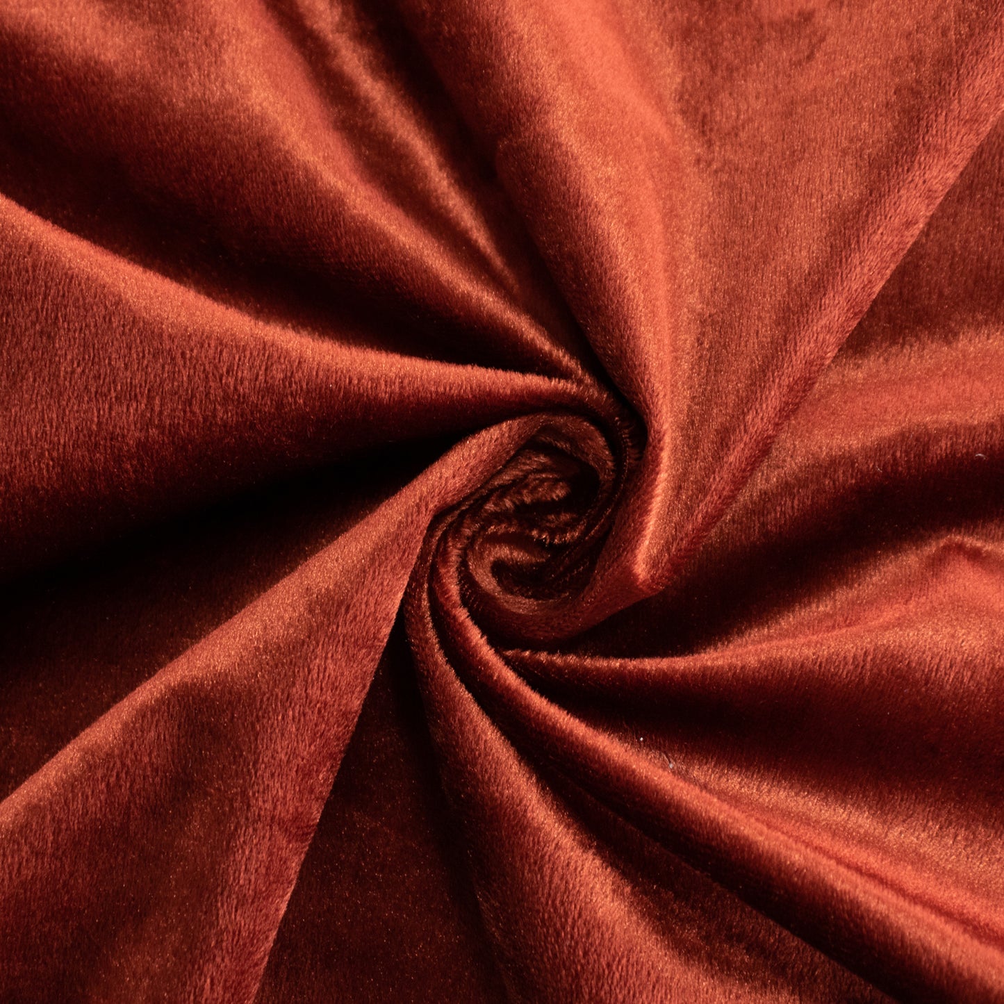 Premium Velvet Round Tablecloth in Terracotta (Rust) - Soft & Seamless Design