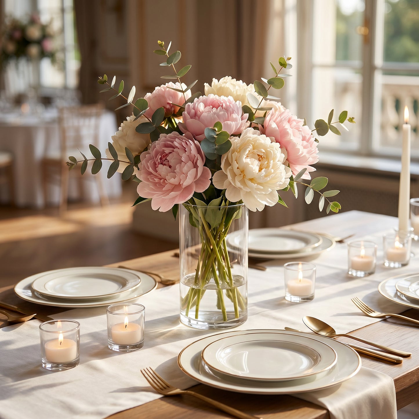 6 Pack 6" Clear Glass Cylinder Vases for Floating Candles, Bud Floral Arrangements & Low Centerpiece