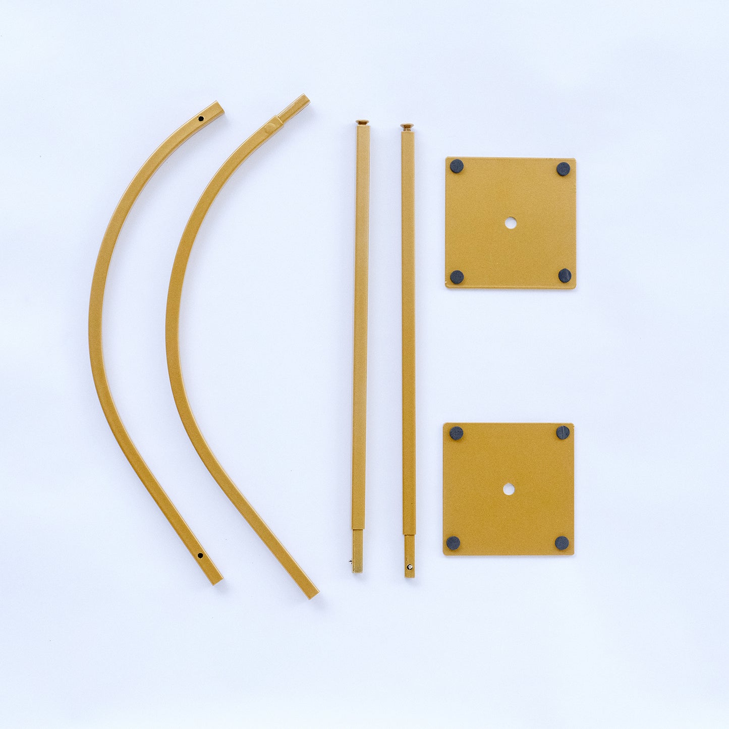 35" Gold Metal Chiara Arch Wedding Cake Display Stand with Rounded Top, Flower Balloon Frame Table Centerpiece with Detachable Base