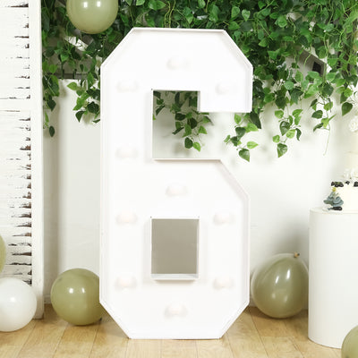 4ft White Giant LED Marquee Numbers 4ft White Giant LED Marquee Numbers