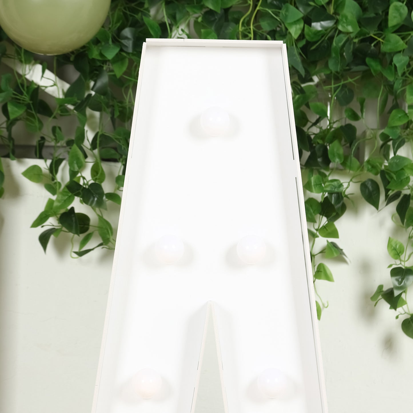 Giant LED Marquee Light Up Letter "A", White 4ft Pre-Cut Foam Board with 10 Warm White Battery Operated LEDs, Glue Gun and Sticks