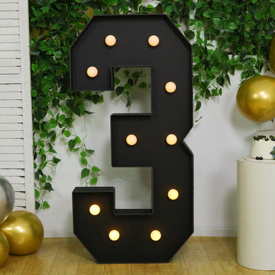 4ft LED Marquee Number "3" 4ft LED Marquee Number "3"
