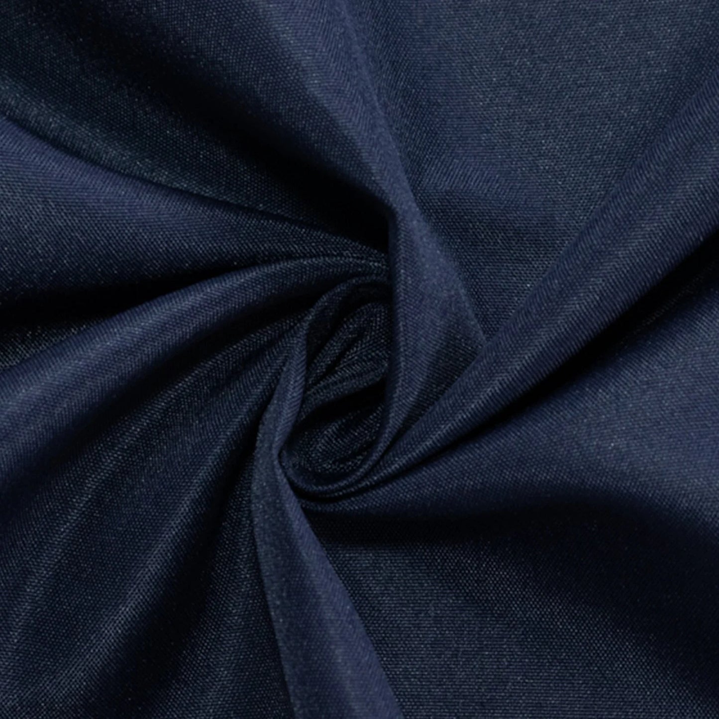 Navy blue fitted polyester tablecloth for trade show tables. #whtbkgd