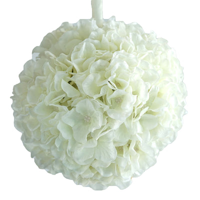 Elegant Design of Cream Hydrangea Kissing Flower Balls Elegant Design of Cream Hydrangea Kissing Flower Balls