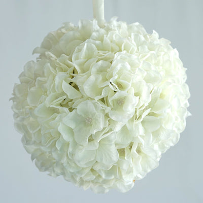 Versatile Uses of Cream Artificial Silk Hydrangea Kissing Flower Balls Versatile Uses of Cream Artificial Silk Hydrangea Kissing Flower Balls