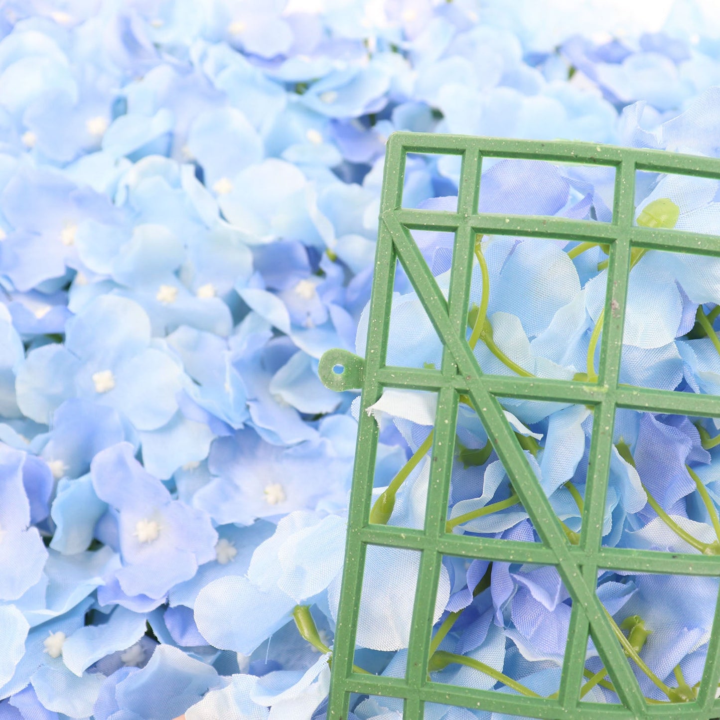 11 Sq ft. | Serenity Blue UV Protected Hydrangea Flower Wall Mat Backdrop