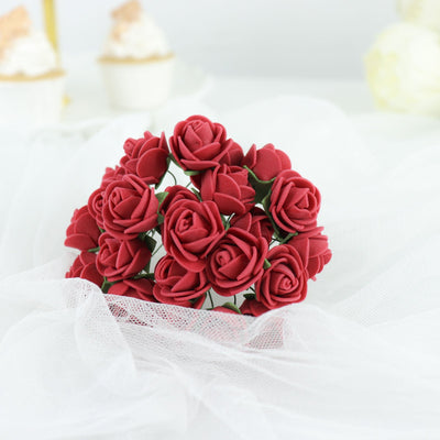 Lifelike Elegance with Burgundy Foam Roses Lifelike Elegance with Burgundy Foam Roses