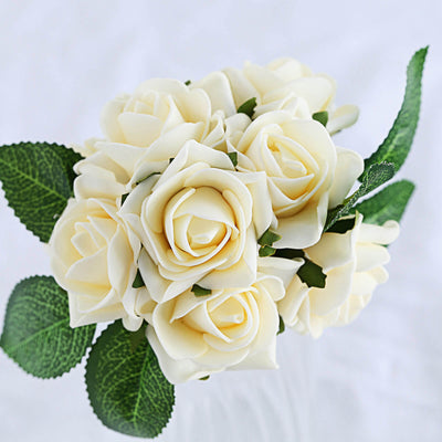Unmatched Realism of Cream Artificial Foam Roses Unmatched Realism of Cream Artificial Foam Roses