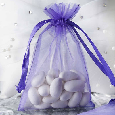 Elegant Presentation with Purple Organza Bags Elegant Presentation with Purple Organza Bags