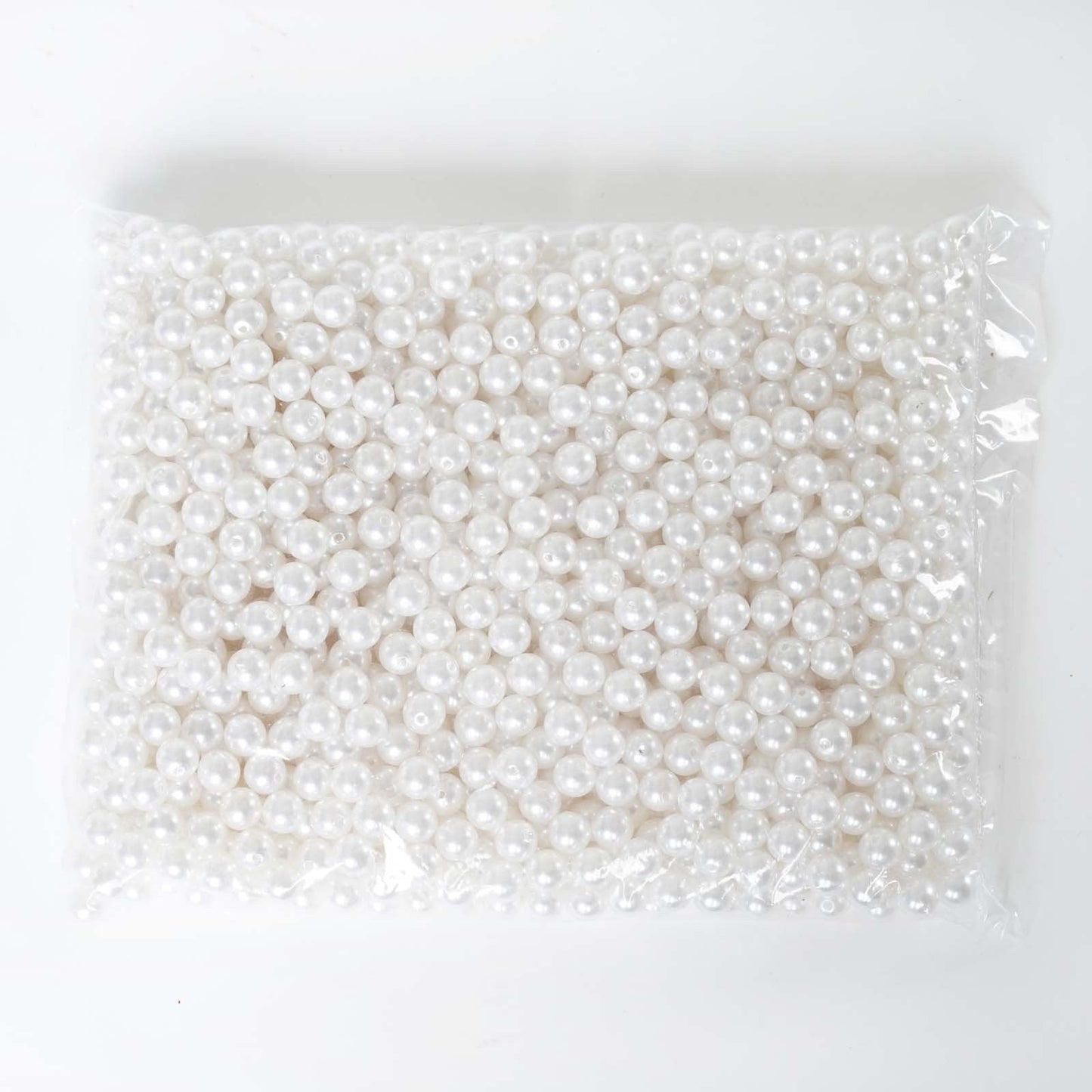 1000 Pack | 10mm Glossy White Faux Craft Pearl Beads & Vase Filler