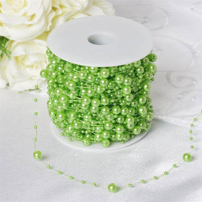 Elegance of Glossy Tea Green Faux Pearl Beads Elegance of Glossy Tea Green Faux Pearl Beads