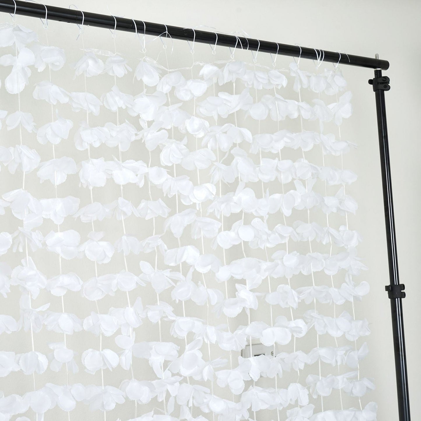 6ft White Silk Hanging Flower Garland Backdrop Curtain