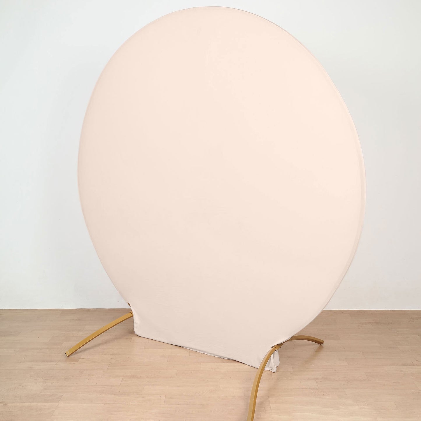 Spandex Round Matte Blush & Rose Gold 7.5 Feet Wedding Stand Cover