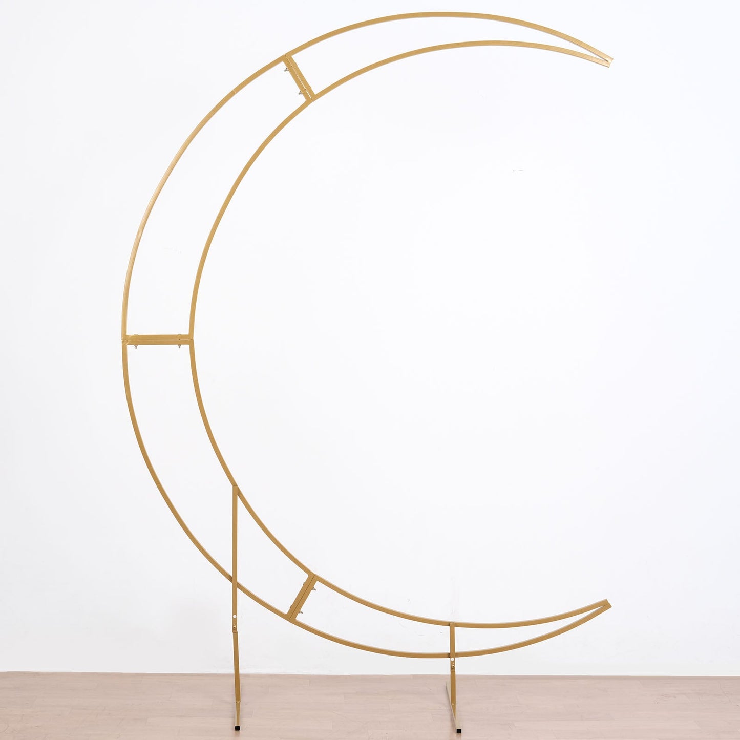 7.5 Feet Curved Gold Metal Crescent Moon Arch Stand